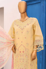 Dastaan By Bin Saeed Stitched 3 Piece Emb Lawn Suit-LF-764-Yellow