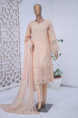Bin Saeed Stitched 3 Piece Luxury Emb Cotton Suit-LF-961-Skin