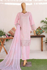 Bin Saeed Stitched 3 Piece Luxury Emb Lawn Vol-02 Suit-LF-977-Pink