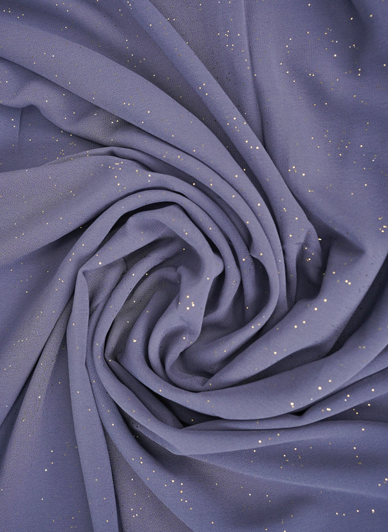 Hijab Ul Hareem Glitter Chiffon Scarf | Light Purple