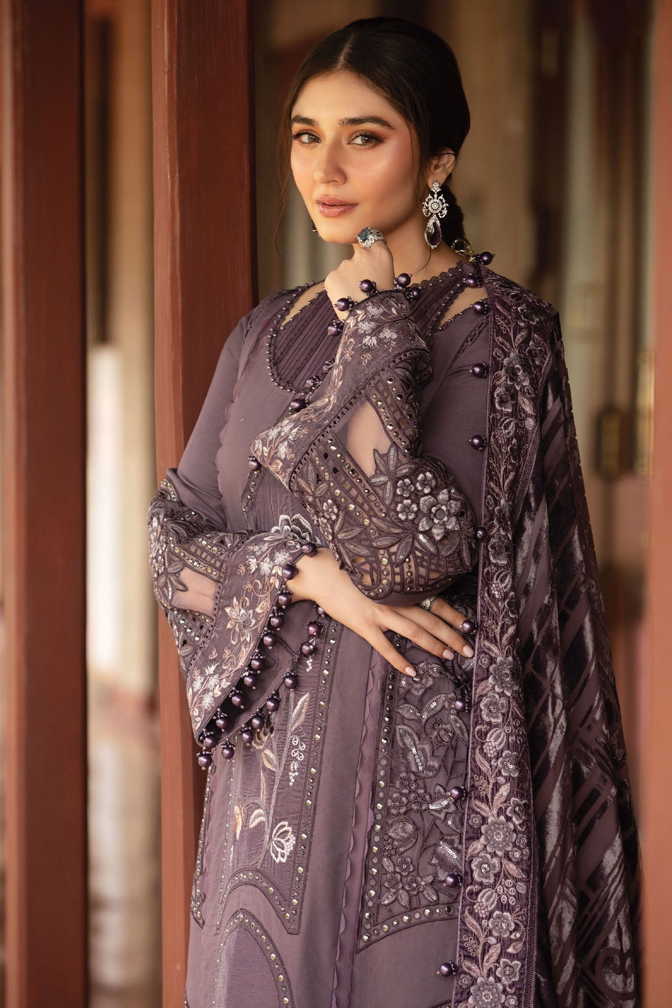 Maria B Unstitched 3 Piece Winter Luxe Collection'2024-LN-1202