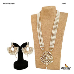 LOTUS NECKLACE-0497 Pearl - Zeesy Jewellery