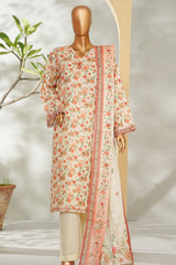 Bin Saeed Stitched 3 Piece Exclusive Printed Lawn Vol-01 Suit-LSM-2598 SKIN