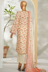 Bin Saeed Stitched 3 Piece Exclusive Printed Lawn Vol-01 Suit-LSM-2598 SKIN