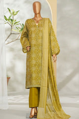 Bin Saeed Stitched 3 Piece Exclusive Printed Lawn Vol-01 Suit-LSM-2599 MEHANDI