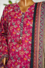 Bin Saeed Stitched 3 Piece Exclusive Printed Lawn Vol-01 Suit-LSM-2600 ATISHI