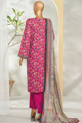 Bin Saeed Stitched 3 Piece Exclusive Printed Lawn Vol-01 Suit-LSM-2600 ATISHI