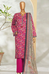 Bin Saeed Stitched 3 Piece Exclusive Printed Lawn Vol-01 Suit-LSM-2600 ATISHI