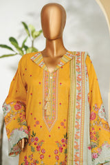 Bin Saeed Stitched 3 Piece Exclusive Printed Lawn Vol-01 Suit-LSM-2602 YELLOW