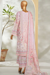 Bin Saeed Stitched 3 Piece Exclusive Printed Lawn Vol-01 Suit-LSM-2603 PINK