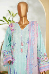 Bin Saeed Stitched 3 Piece Exclusive Printed Lawn Vol-01 Suit-LSM-2606 FEROZI