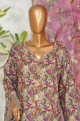 Bin Saeed Stitched 3 Piece Exclusive Printed Lawn Vol-01 Suit-LSM-2612 SKIN