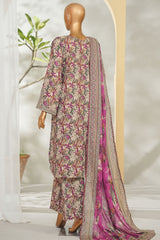 Bin Saeed Stitched 3 Piece Exclusive Printed Lawn Vol-01 Suit-LSM-2612 SKIN
