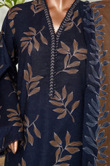 Bin Saeed Stitched 3 Piece Exclusive Printed Lawn Vol-01 Suit-LSM-2617 BLACK