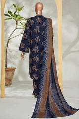 Bin Saeed Stitched 3 Piece Exclusive Printed Lawn Vol-01 Suit-LSM-2617 BLACK