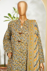 Bin Saeed Stitched 3 Piece Exclusive Printed Lawn Vol-01 Suit-LSM-2621 MULTI