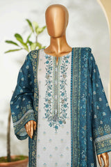 Bin Saeed Stitched 3 Piece Exclusive Printed Lawn Vol-01 Suit-LSM-2623 SKIN