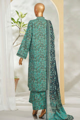 Bin Saeed Stitched 3 Piece Exclusive Printed Lawn Vol-01 Suit-LSM-2624 GREEN