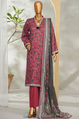 Bin Saeed Stitched 3 Piece Exclusive Printed Lawn Vol-01 Suit-LSM-2626 PINK