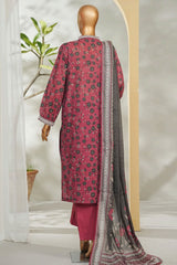 Bin Saeed Stitched 3 Piece Exclusive Printed Lawn Vol-01 Suit-LSM-2626 PINK