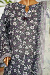 Bin Saeed Stitched 3 Piece Exclusive Printed Lawn Vol-01 Suit-LSM-2627 BLACK