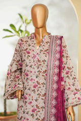 Bin Saeed Stitched 3 Piece Exclusive Printed Lawn Vol-01 Suit-LSM-2671 SKIN