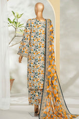 Bin Saeed Stitched 3 Piece Exclusive Printed Lawn Vol-01 Suit-LSM-2672 MULTI