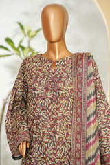 Bin Saeed Stitched 3 Piece Exclusive Printed Lawn Vol-01 Suit-LSM-2674 SKIN