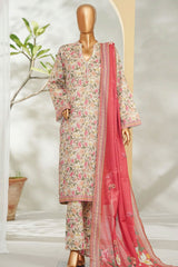 Bin Saeed Stitched 3 Piece Exclusive Printed Lawn Vol-01 Suit-LSM-2675 SKIN