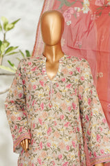 Bin Saeed Stitched 3 Piece Exclusive Printed Lawn Vol-01 Suit-LSM-2675 SKIN