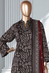 Bin Saeed Stitched 3 Piece Exclusive Printed Lawn Vol-02 Suit-LSM-2716-Black
