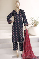 Bin Saeed Stitched 3 Piece Exclusive Printed Lawn Vol-02 Suit-LSM-2770-BLACK