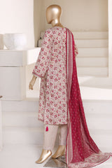 Bin Saeed Stitched 3 Piece Exclusive Printed Lawn Vol-02 Suit-LSM-2771-SKIN