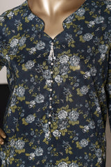 Bin Saeed Stitched 3 Piece Exclusive Printed Lawn Vol-03 Suit-LSM-2824-BLUE