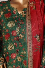 Bin Saeed Stitched 3 Piece Exclusive Printed Lawn Vol-03 Suit-LSM-2829-GREEN