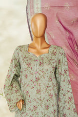 Bin Saeed Stitched 3 Piece Exclusive Printed Lawn Vol-04 Suit-LSM-2832-SKIN