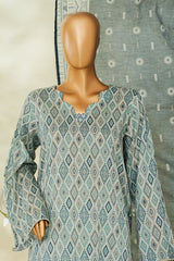 Bin Saeed Stitched 3 Piece Exclusive Printed Lawn Vol-04 Suit-LSM-2833-GREY