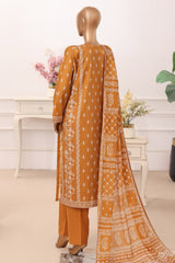Bin Saeed Stitched 3 Piece Luxury Printed Lawn Vol-05 Suit-LSM-2836-MUSTARD