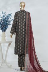Bin Saeed Stitched 3 Piece Luxury Printed Lawn Vol-05 Suit-LSM-2849-GREY