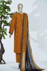 Bin Saeed Stitched 3 Piece Exclusive Printed Lawn Vol-07 Suit-LSM-2872-YELLOW