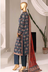 Bin Saeed Stitched 3 Piece Exclusive Printed Lawn Vol-10 Suit-LSM-2886-GREEN
