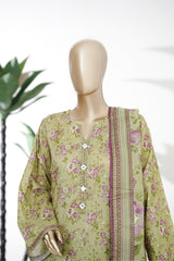 Bin Saeed Stitched 3 Piece Exclusive Printed Lawn Vol-08 Suit-LSM-2887-Pista