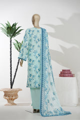 Bin Saeed Stitched 3 Piece Exclusive Printed Lawn Vol-08 Suit-LSM-2889-Ferozi
