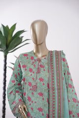 Bin Saeed Stitched 3 Piece Exclusive Printed Lawn Vol-09 Suit-LSM-2915-Pista