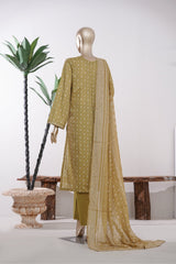 Bin Saeed Stitched 3 Piece Exclusive Printed Lawn Vol-09 Suit-LSM-2916-Pista