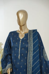 Bin Saeed Stitched 3 Piece Exclusive Printed Lawn Vol-10 Suit-LSM-2946-BLUE