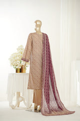 Bin Saeed Stitched 3 Piece Exclusive Printed Lawn Vol-10 Suit-LSM-2948-SKIN