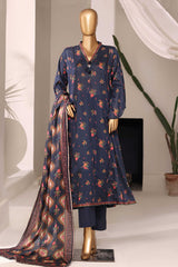 Bin Saeed Stitched 3 Piece Exclusive Printed Frock-LSM-2952-BLUE