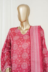 Bin Saeed Stitched 3 Piece Exclusive Printed Lawn Vol-10 Suit-LSM-2981-RED