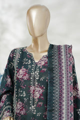 Bin Saeed Stitched 3 Piece Exc Emb Lawn Long Length Suit-LSM-3044-GREEN-S